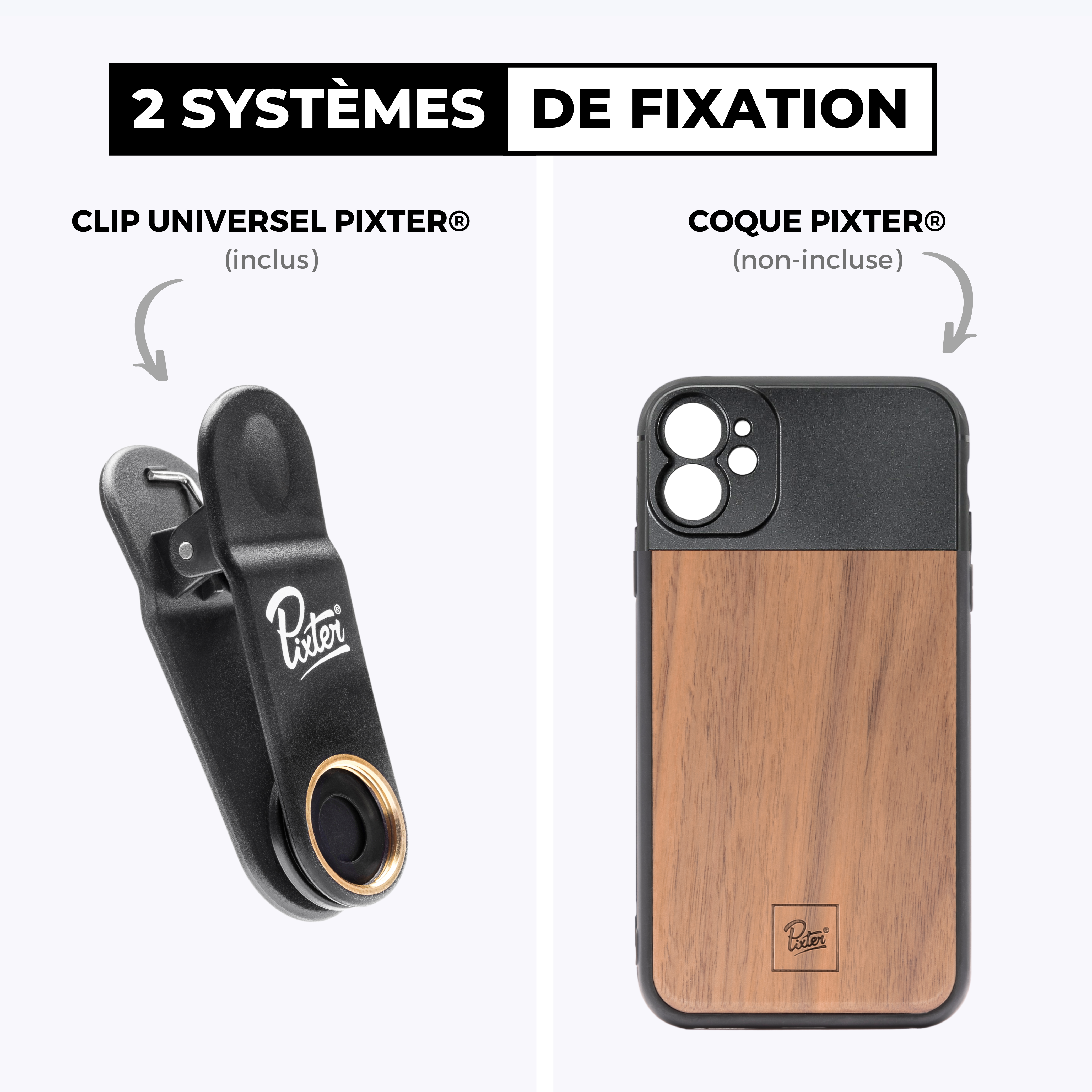 Objectif Pince 2 en 1 pour IPHONE 11 Smartphone Super Grand Angle